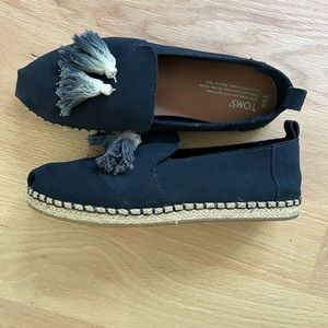 TOMS slip on suede shoes
